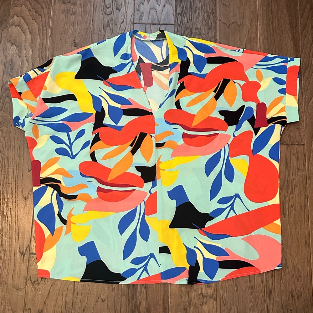 Jodifl tropical printed shirt size large